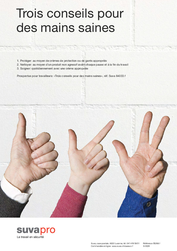 Affiche: comment prendre efficacement soin de vos mains